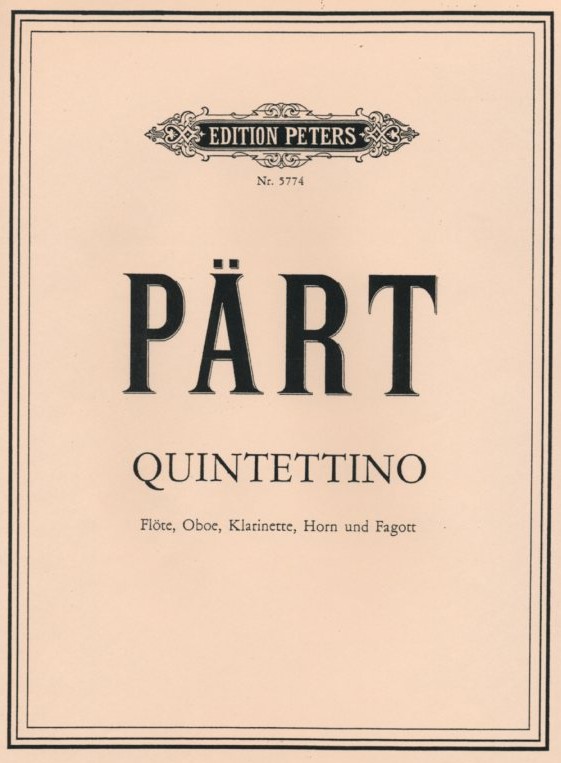 A. Pärt: &acute;Quintettino&acute; für<br>Holzbläserquintett - Stimmen