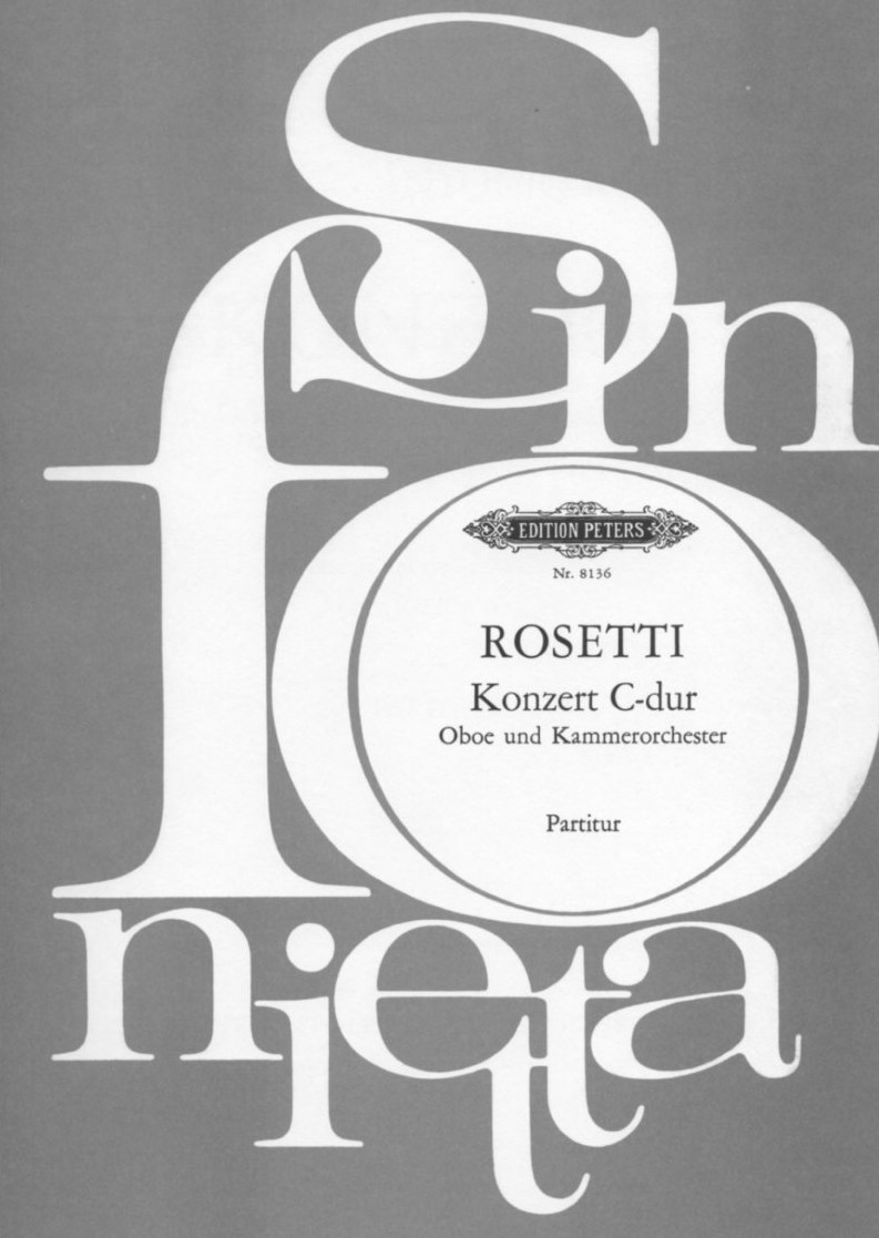 Rosetti: Konzert C-dur für Oboe +<br>Kammerorchester - Partitur