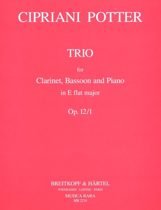 C. Potter(1792-1871): Trio op. 12/1 für<br>Klarinette, Fagott + Klavier