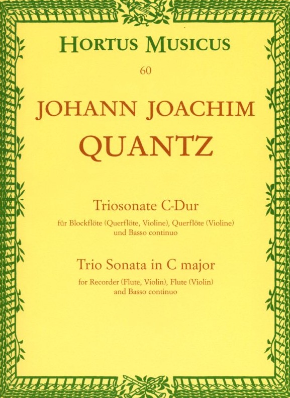 J.J. Quantz: Triosonate C-Dur für<br>2 Oboe (Abfl) + BC - HM