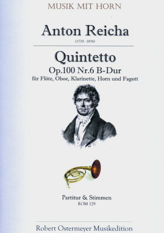 A. Reicha Quintett B-Dur op. 100/6<br>für Bläserquintett - Stimmen + Partitur