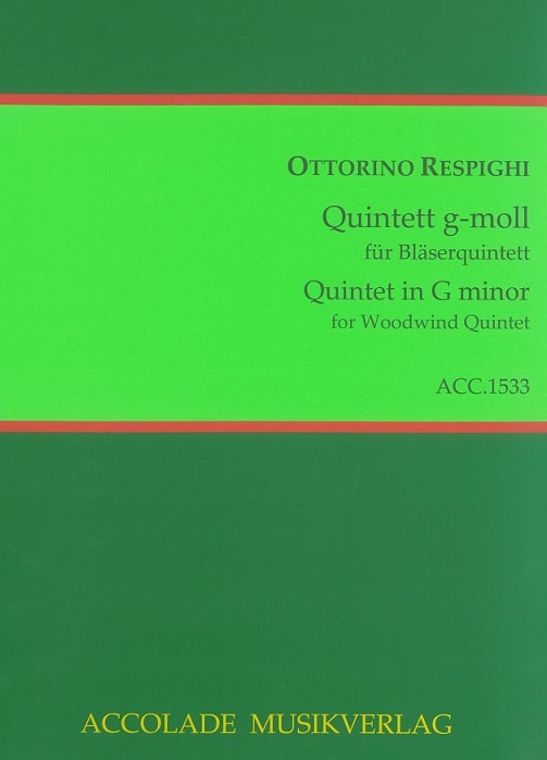 O. Respighi: Quintett g-moll<br>Blserquintett - Stimmen + Partitur