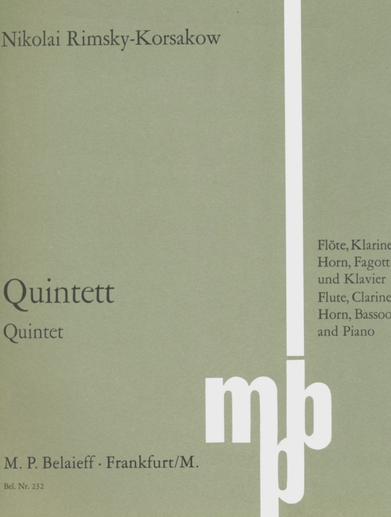 Rimsky-Korsakow: Quintett B-Dur fr<br>Flte, Klarinette, Horn, Fagott, Klavier