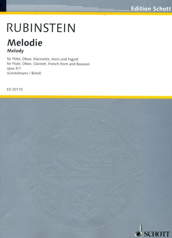 A. Rubinstein: Melodie in F op. 3/1<br>fr Holzblserquintett - Stimmen