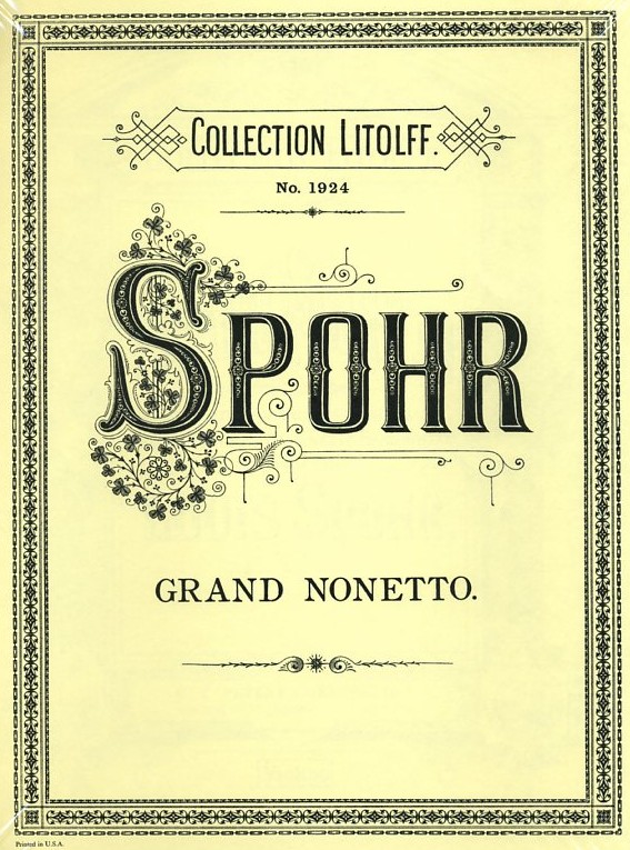L. Spohr: Nonett F-Dur op. 31 für Holz-<br>bl.quintett + Vl Va Vc Kb - Stimmen
