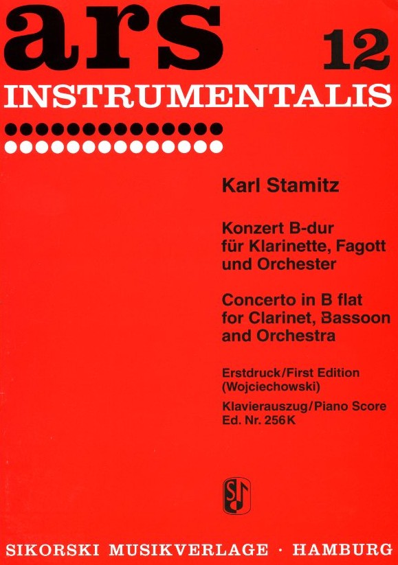 C. Stamitz: Konzert  fr<br>Klarinette, Fagott - Orchester - KA