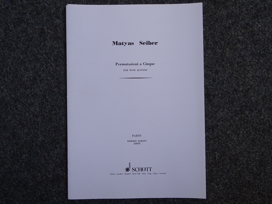 M. Seiber: &acute;Permutationi per Quintetti&acute;<br>Holzbläserquintett - Stimmen