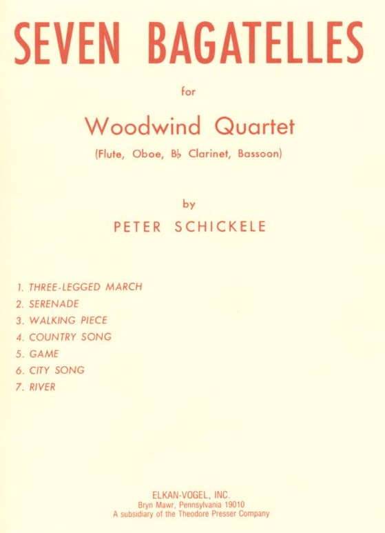 P. Schickele: Seven Bagatelles - Flöte,<br>Oboe, Klarinette + Fagott