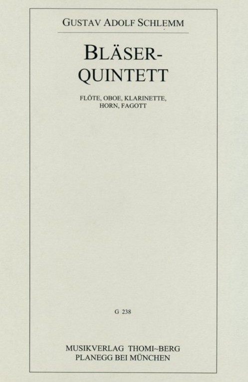 G.A. Schlemm(1902-1987): Blserquintett<br>Partitur + Stimmen