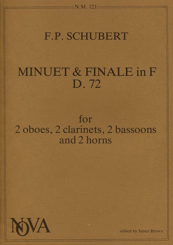 F. Schubert: Menuet und Finale - F-Dur<br>D 72 - für Holzbläseroktett