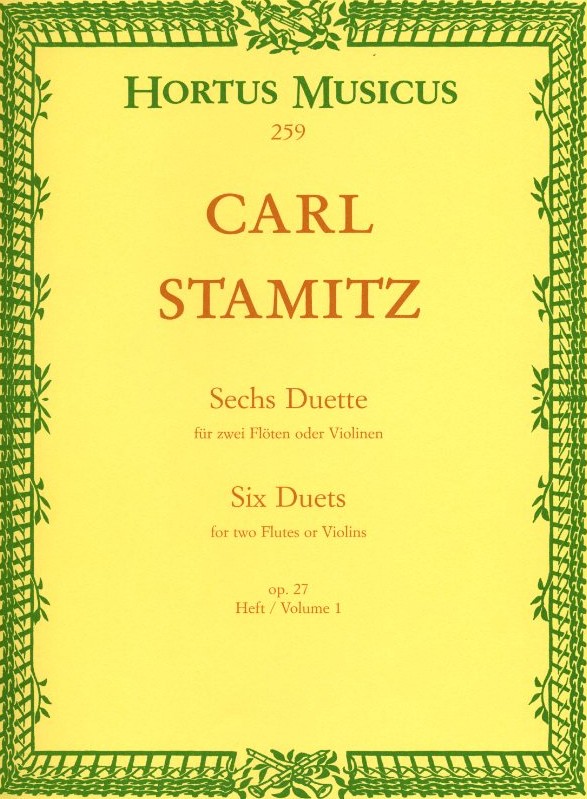 C. Stamitz: 6 Duette f. 2 Flöten Bd.1<br>