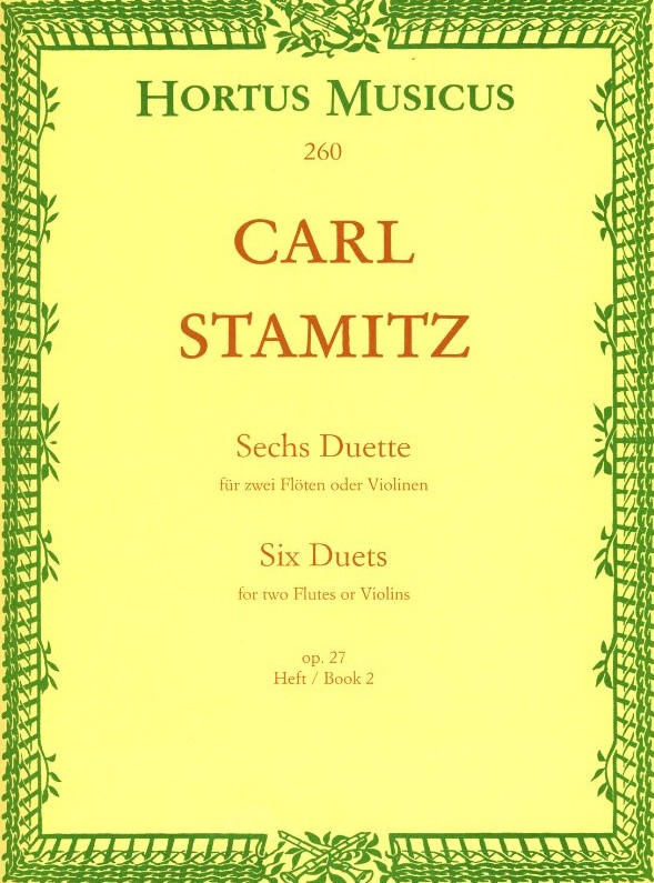 C. Stamitz: 6 Duette f. 2 Flöten Bd.2<br>