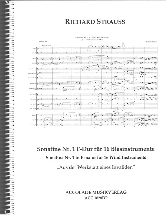R. Strauss: Sonatine No. 1 F-Dur<br>"Aus der Werkstatt" - 16 Bläser / Dirigi