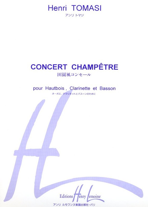H. Tomasi:  Concert Champetre<br>für Oboe, Klarinette + Fagott