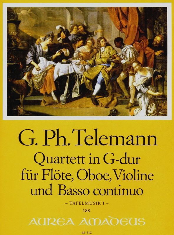 G.Ph. Telemann: Quartett in G-Dur 43:G2<br>für Flöte, Oboe, Violine + BC (Amadeus)