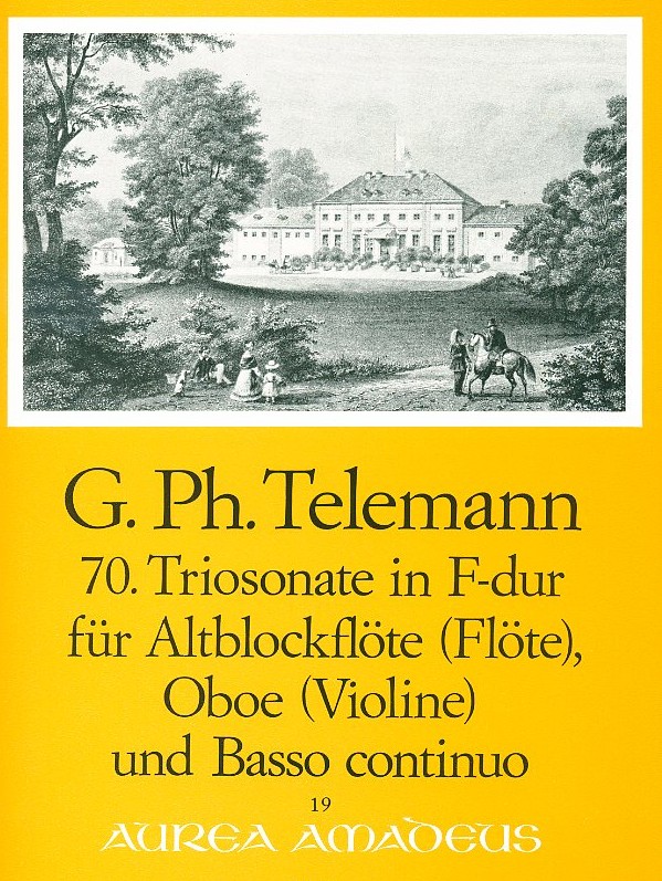 G.Ph. Telemann: 70. Triosonate<br>F-Dur TWV 42:F9 - fr Oboe, Altbfl.+BC