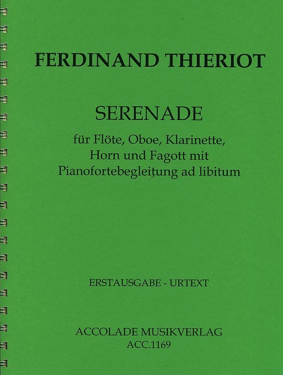 F. Thierliot(1838-1919): Serenade für<br>Bläserquintett + Klavier ad libitum