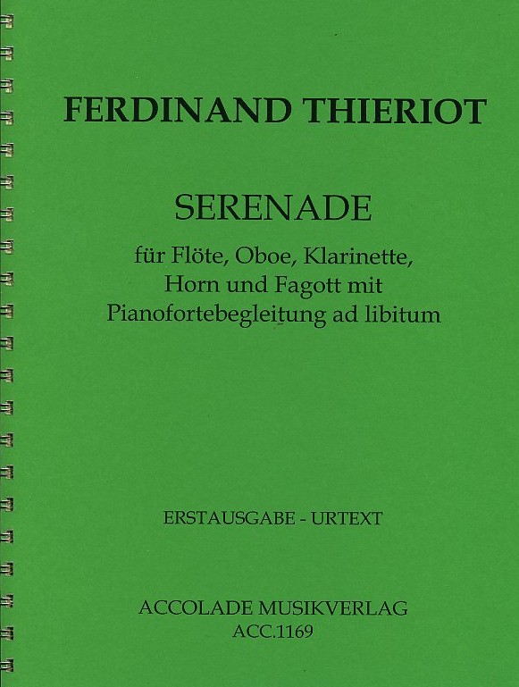 F. Thierliot(1838-1919): Serenade fr<br>Blserquintett + Klavier ad libitum