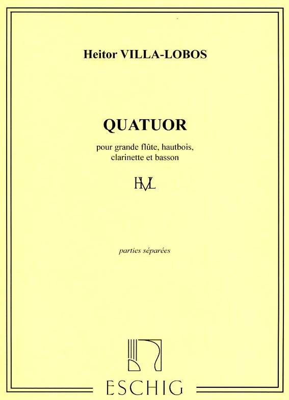 H. Villa-Lobos: Quartuor fr Flte<br>Oboe, Klar. + Fagott - Stimmen