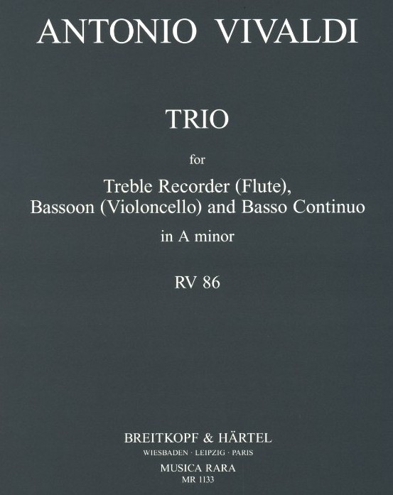Vivaldi: Trio a-moll RV 86 für Flöte,<br>Fagott + BC / MR