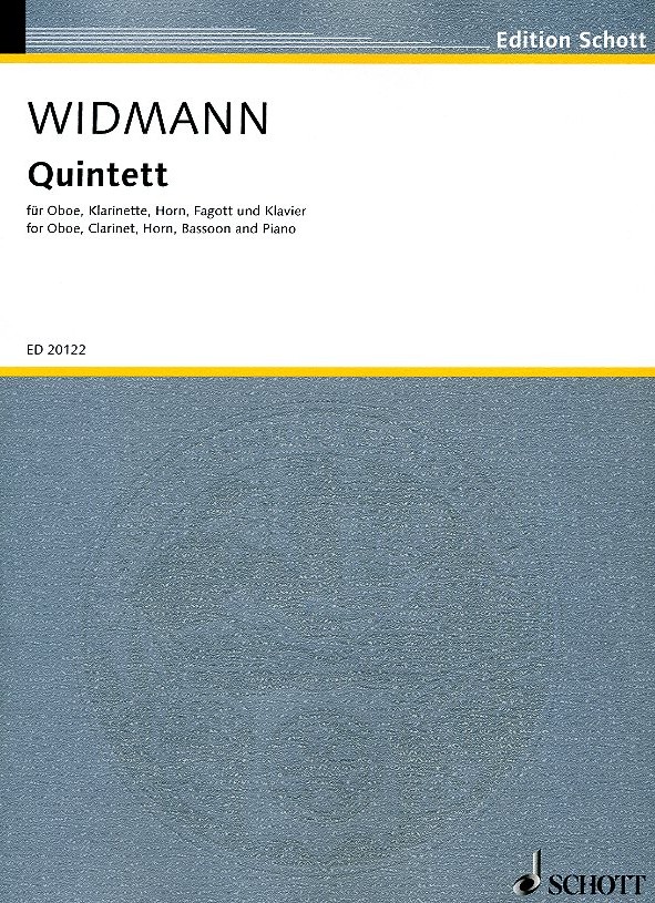 J. Widmann: Quintett für Klavier +<br>4 Holzbläser - Stimmen + Partitur